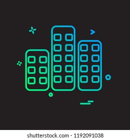 Building icon design vector