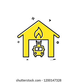Building icon design vector