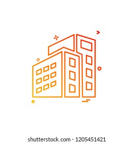 Building icon design vector