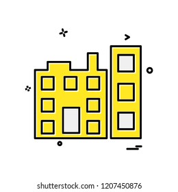 Building icon design vector