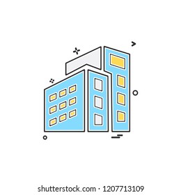 Building icon design vector
