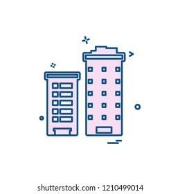 Building icon design vector 