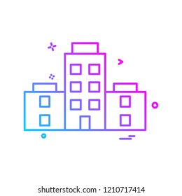 Building icon design vector