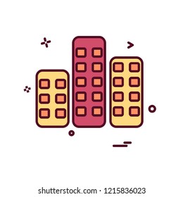 Building icon design vector