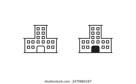Building icon design with white background stock illustration