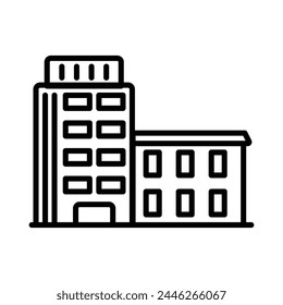 Building icon editable stock vector illustration