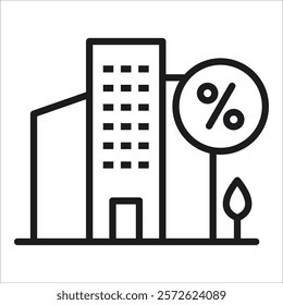 Building Icon Element For Design