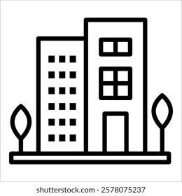 Building Icon Element For Design