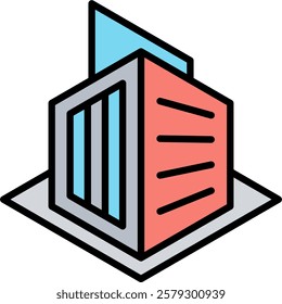 Building Icon Element For Design
