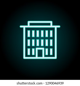 building icon. Elements of Buildings in neon style icons. Simple icon for websites, web design, mobile app, info graphics