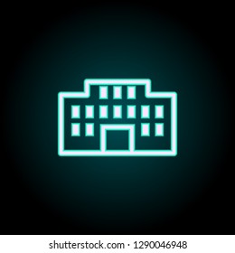 building icon. Elements of Buildings in neon style icons. Simple icon for websites, web design, mobile app, info graphics