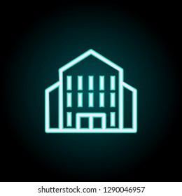 building icon. Elements of Buildings in neon style icons. Simple icon for websites, web design, mobile app, info graphics