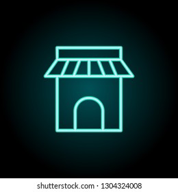 building icon. Elements of Bulding Landmarks in neon style icons. Simple icon for websites, web design, mobile app, info graphics