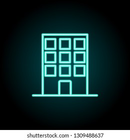 building icon. Elements of Bulding Landmarks in neon style icons. Simple icon for websites, web design, mobile app, info graphics
