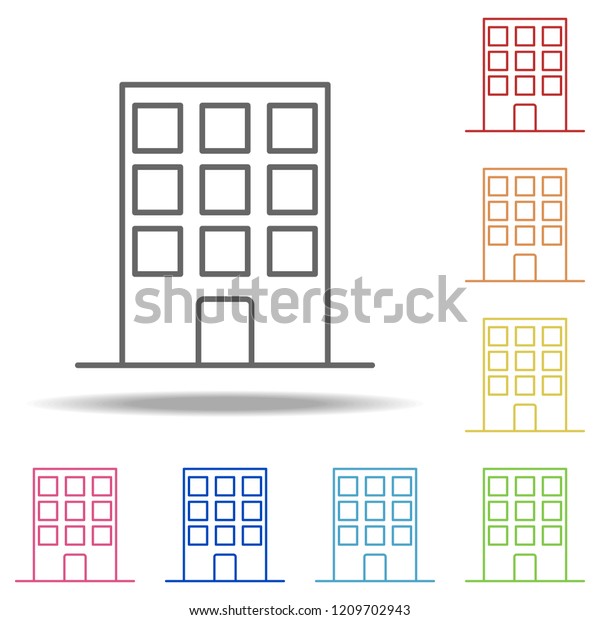 Building Icon Elements Building Landmarks Multi Stock Vector (Royalty ...