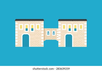 Building icon. Flat design modern vector illustration icons set of urban landscape and city life. 