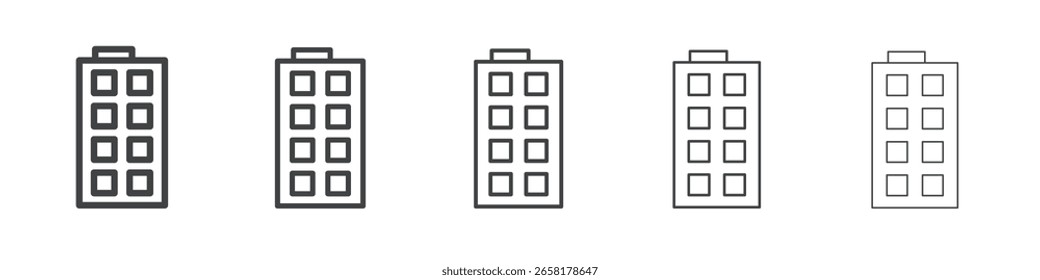 ícone de construção símbolo de ilustração fina plana