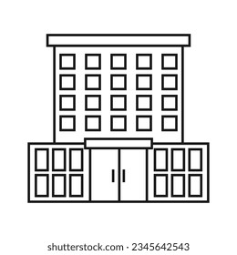 building icon flat vector illustration