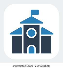 building icon in glyph style