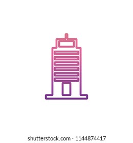 building icon in gradient style on white background