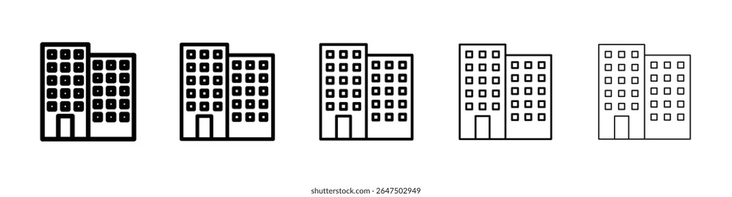 Ícone de construção conjunto gráfico. estilo de linha de traçado moderno