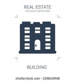 building icon. high quality filled building icon on white background. from real estate collection flat trendy vector building symbol. use for web and mobile