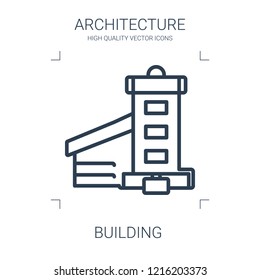 building icon. high quality line building icon on white background. from architecture collection flat trendy vector building symbol. use for web and mobile