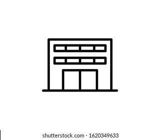 Building  icon. High quality outline symbol for web design or mobile app. Thin line sign for design logo. Black outline pictogram on white background