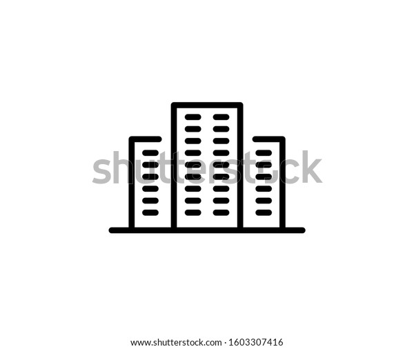 Building Icon High Quality Outline Symbol Stock Vector (Royalty Free ...