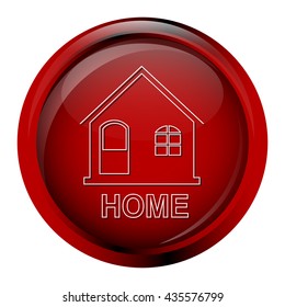 Building icon, home buitding button