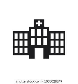 building icon, hospital icon in trendy flat style 