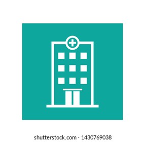 Building icon ,Hospital icon vector flat style illustration