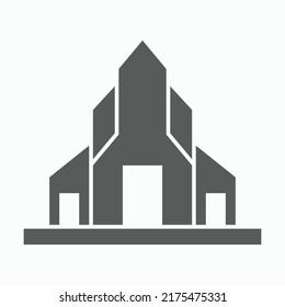 building icon, house vector, structure illustration