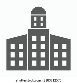 building icon, house vector, structure illustration