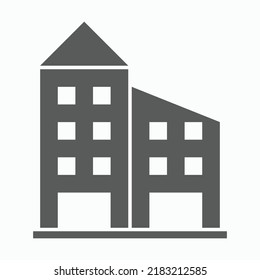 building icon, house vector, structure illustration