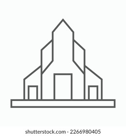 building icon, house vector, structure illustration