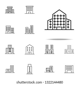 Building icon. Building icons universal set for web and mobile