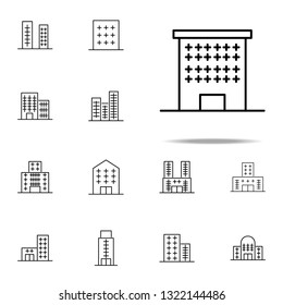 Building icon. Building icons universal set for web and mobile
