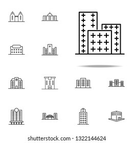 Building icon. Building icons universal set for web and mobile