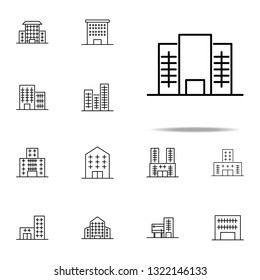 Building icon. Building icons universal set for web and mobile