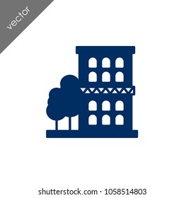 Building icon - illustration