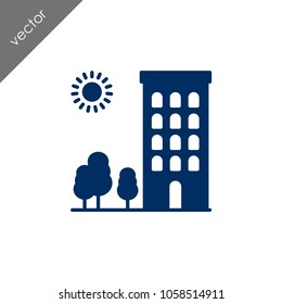 Building icon - illustration