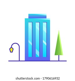 Building icon illustration isolated on white background. Architecture building concept