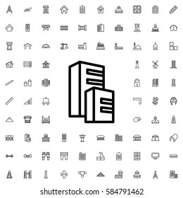 building icon illustration isolated vector sign symbol. Architecture icons set.