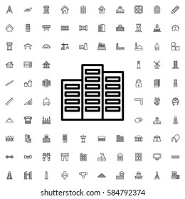building icon illustration isolated vector sign symbol. Architecture icons set.
