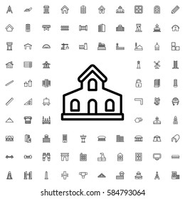 building icon illustration isolated vector sign symbol. Architecture icons set.