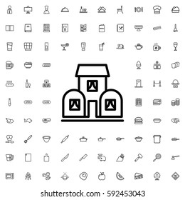 building icon illustration isolated vector sign symbol. Restaurant icons vector set.