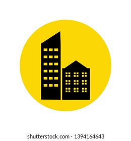 Building icon illustration vector, Skyscraper symbol modern concept, ready for web, app and print