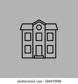 building icon. Isolated on gray background