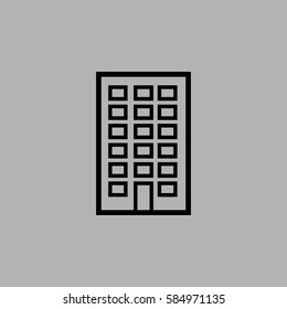 building icon. Isolated on gray background